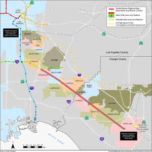 LA Metro map of the West Santa Ana Corridor