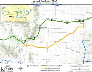 Amtrak SW Chief map - Kansas DOT