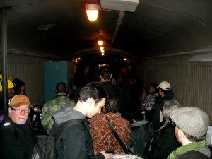 Inside the "Cattle Car"
