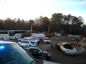 The morning at the accident scene