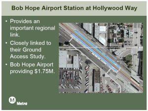 LA Metro graphic on the planned 2nd train station at Bob Hope.